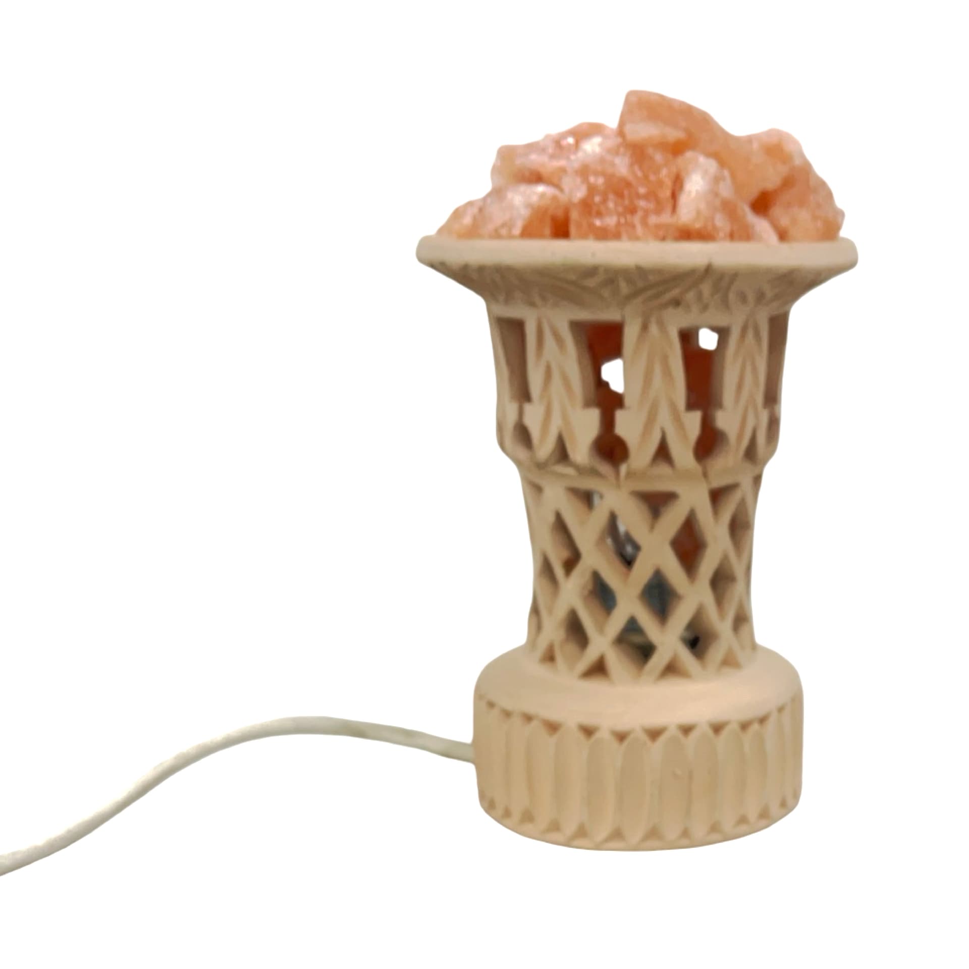 Salt lamp, beige ceramic, Germany, 1970s. - 195396