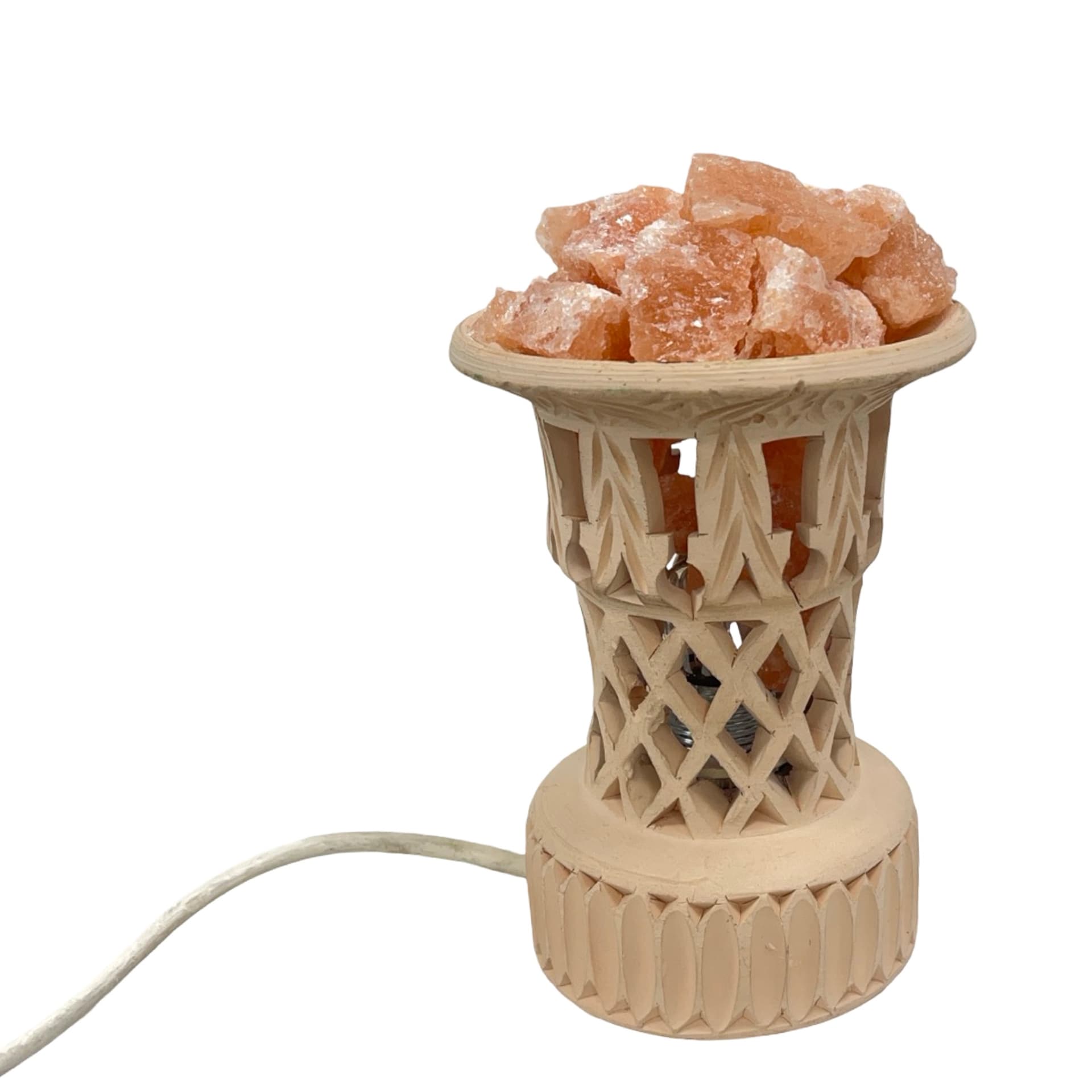 Salt lamp, beige ceramic, Germany, 1970s. - 195401