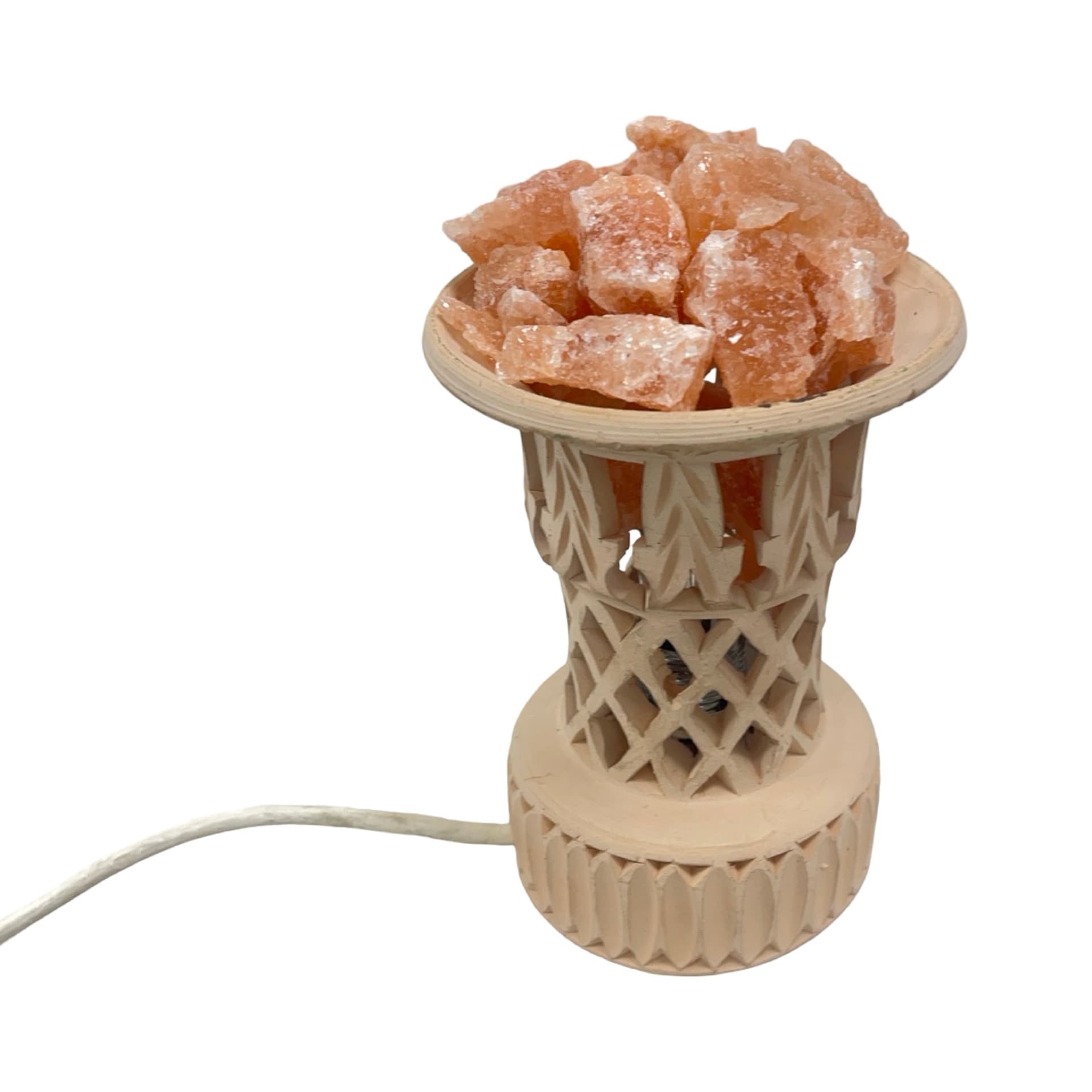 Salt lamp, beige ceramic, Germany, 1970s. - 195403