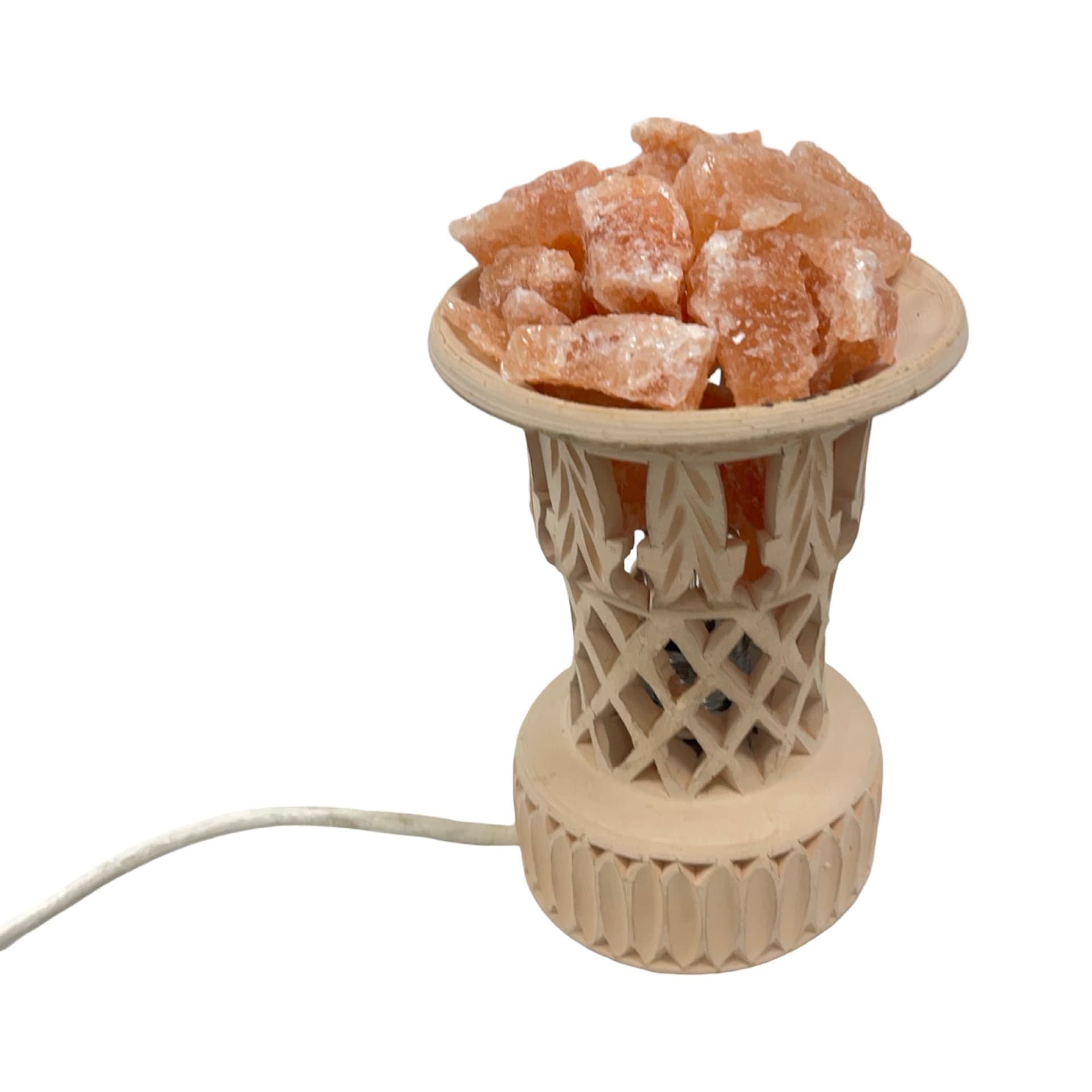 Salt lamp, beige ceramic, Germany, 1970s. - 195404