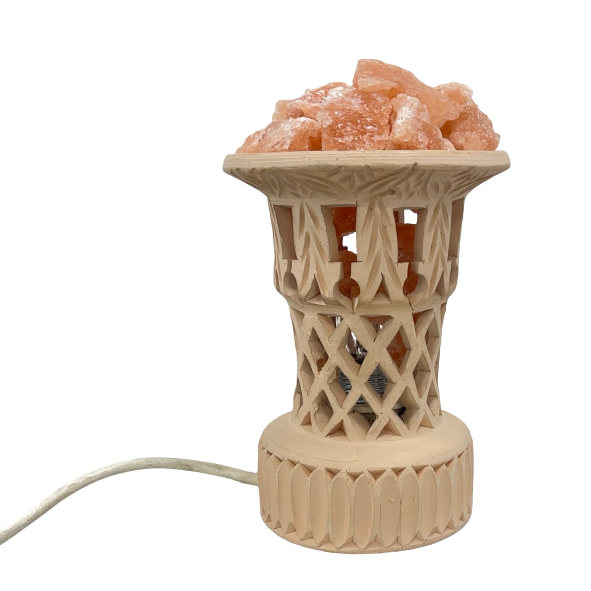 Salt lamp, beige ceramic, Germany, 1970s. - 195400
