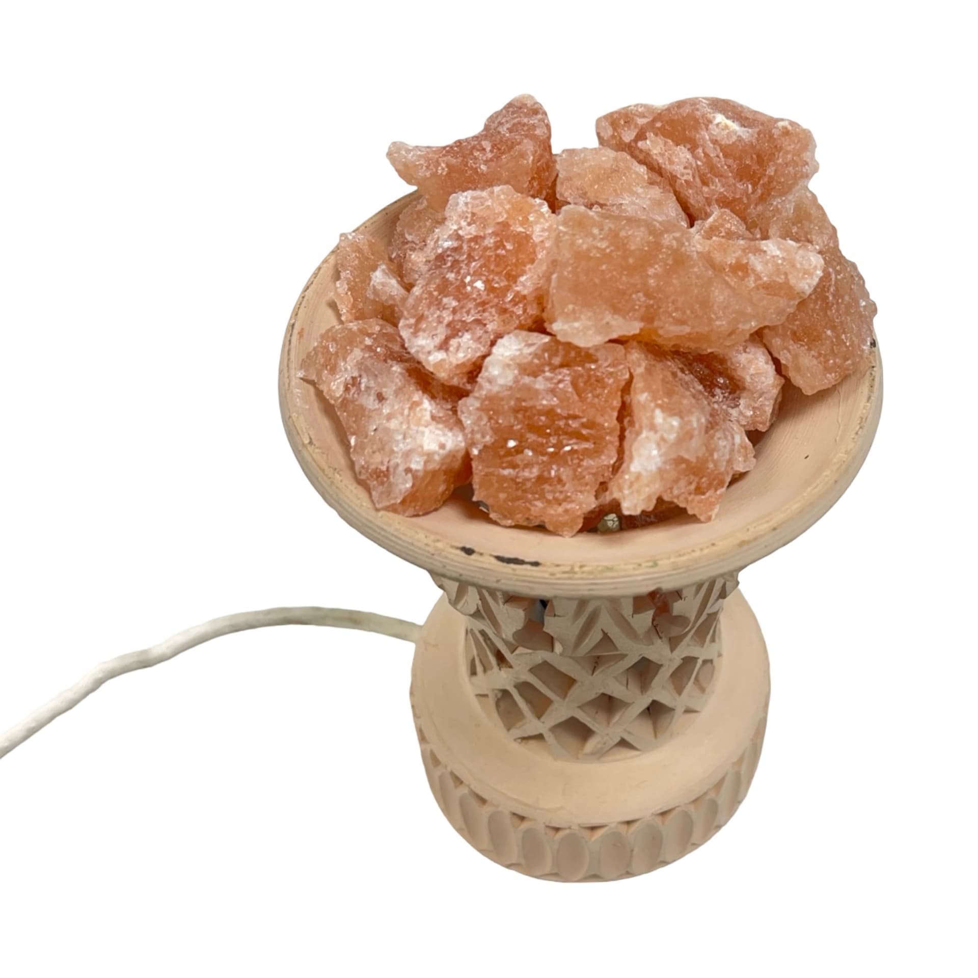 Salt lamp, beige ceramic, Germany, 1970s. - 195398