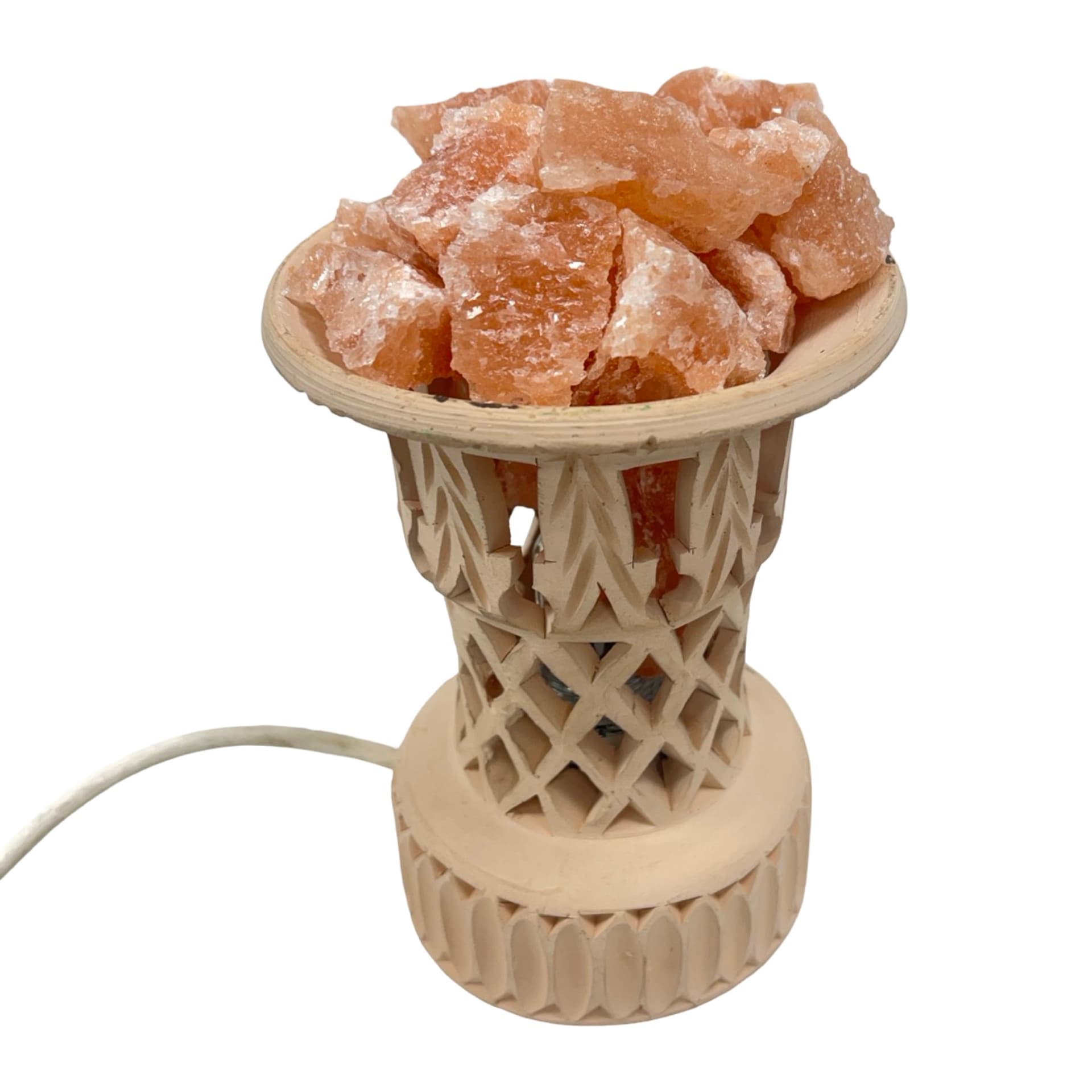 Salt lamp, beige ceramic, Germany, 1970s. - 195402