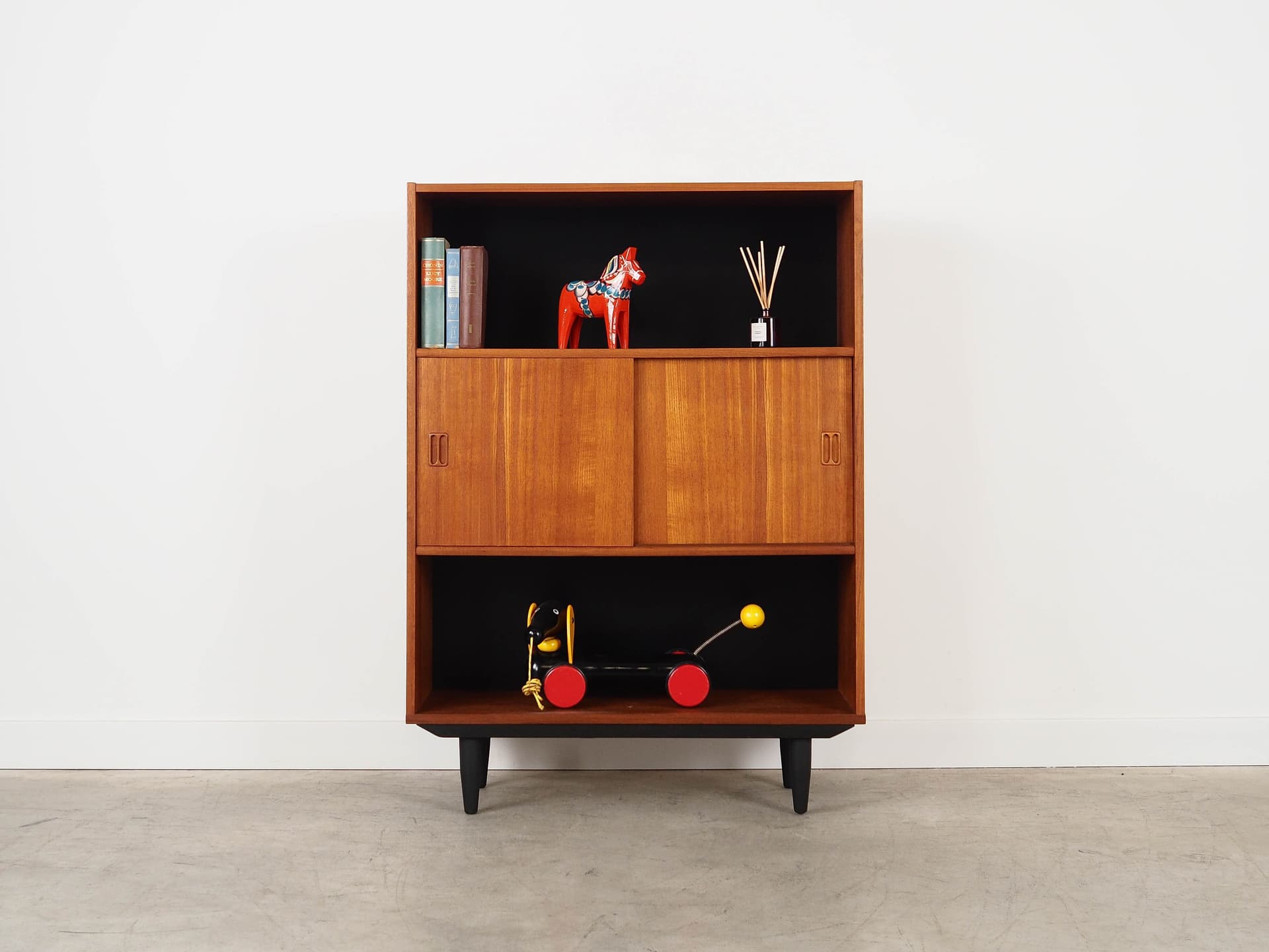 Regał, teak brązowy, Dania, lata 70. - 195416