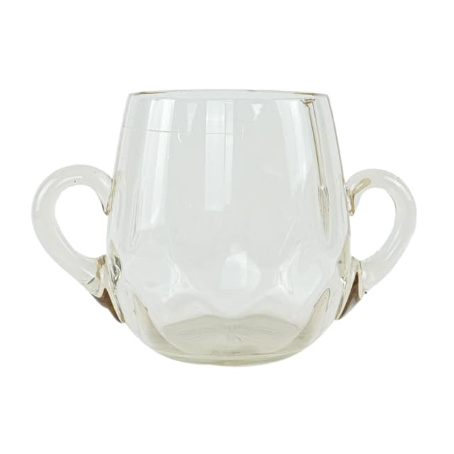 Ice bucket, transparent glass, Italy, 1970s. - DIMENSION