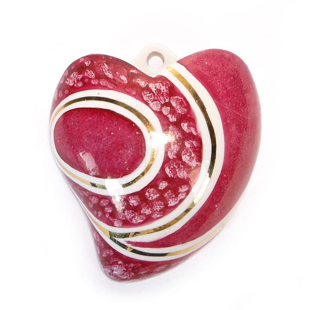 Wall vase, pop art, red, porcelain, Steatyt, Poland, 1960s - DIMENSION