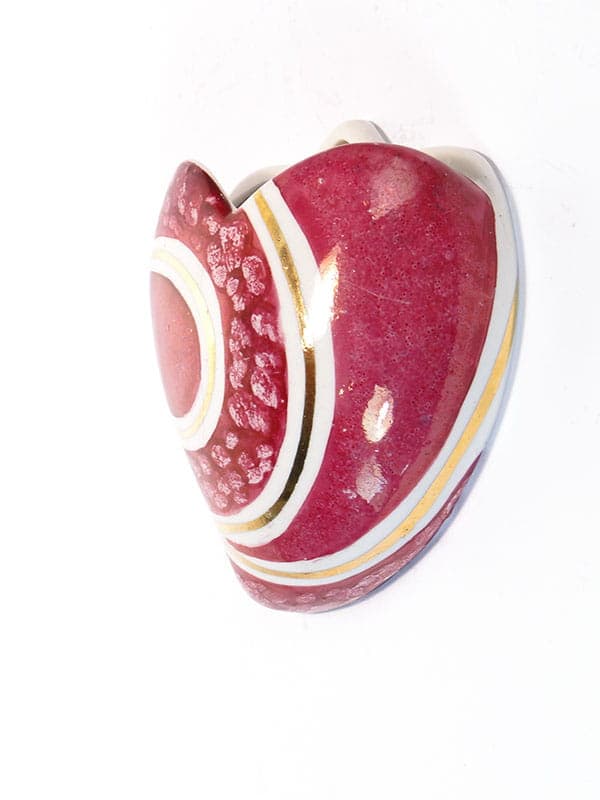 Wall vase, pop art, red, porcelain, Steatyt, Poland, 1960s - 195546