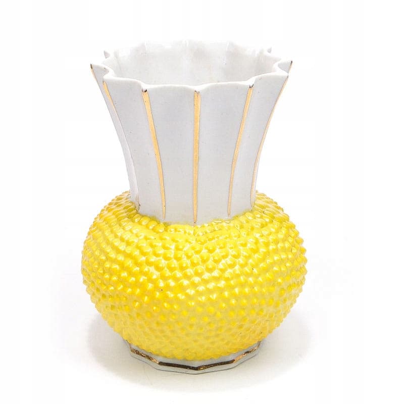 Vase Pop Art, yellow porcelain, Steatyt, Poland, 1960s. - 195552