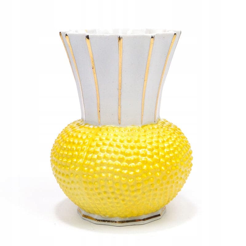 Vase Pop Art, yellow porcelain, Steatyt, Poland, 1960s. - 195555