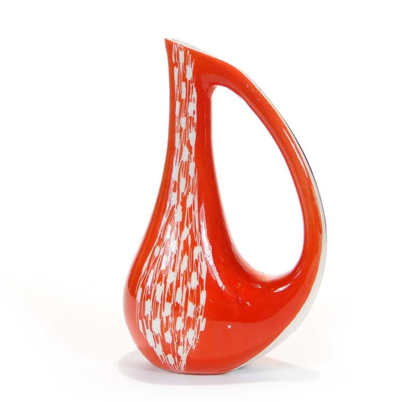 Pitcher Pop Art, orange porcelain, Steatyt, Poland, 1960s - 195563