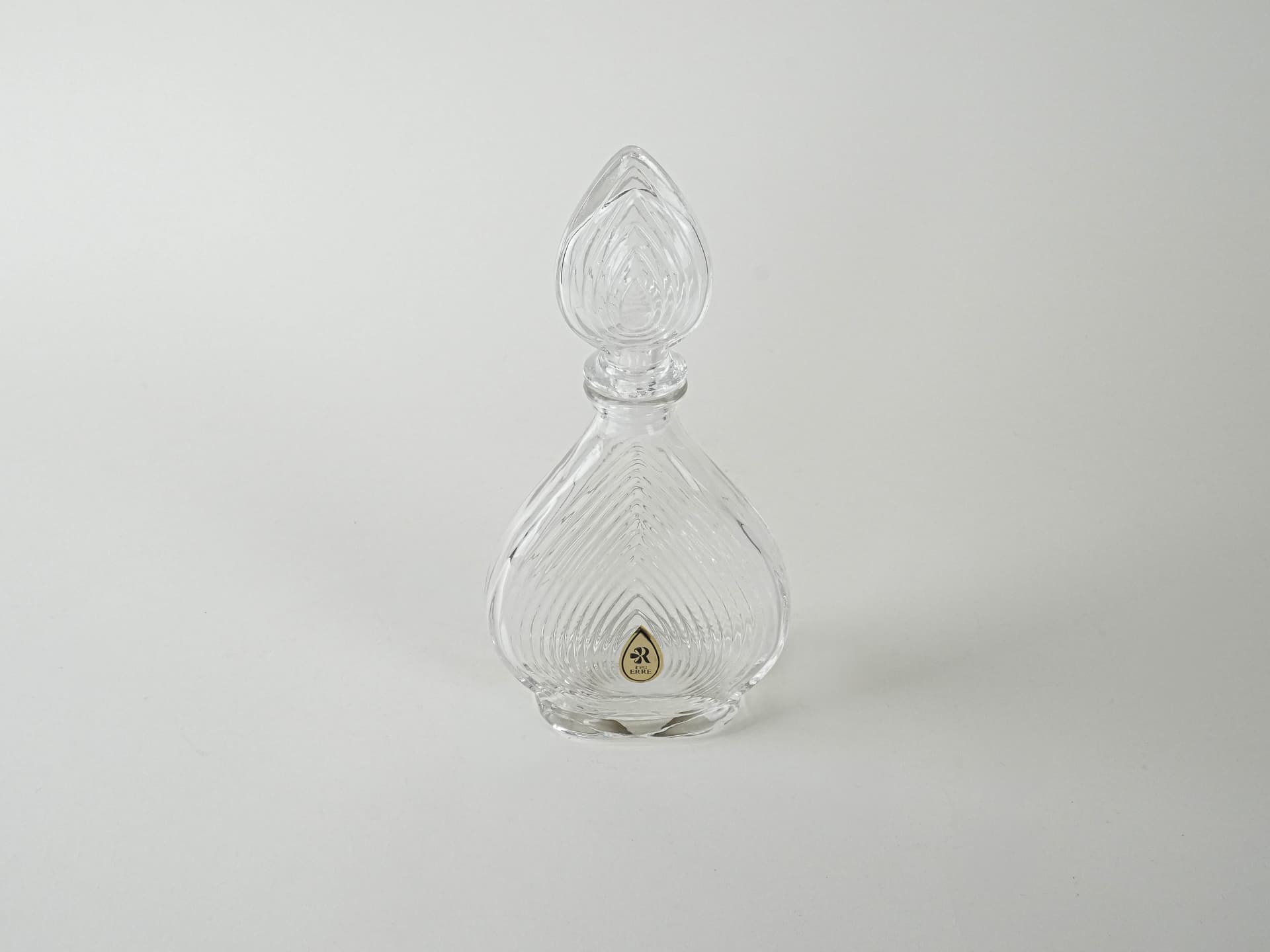 Decanter, transparent crystal, ERRE, Italy, 1970s. - 195575