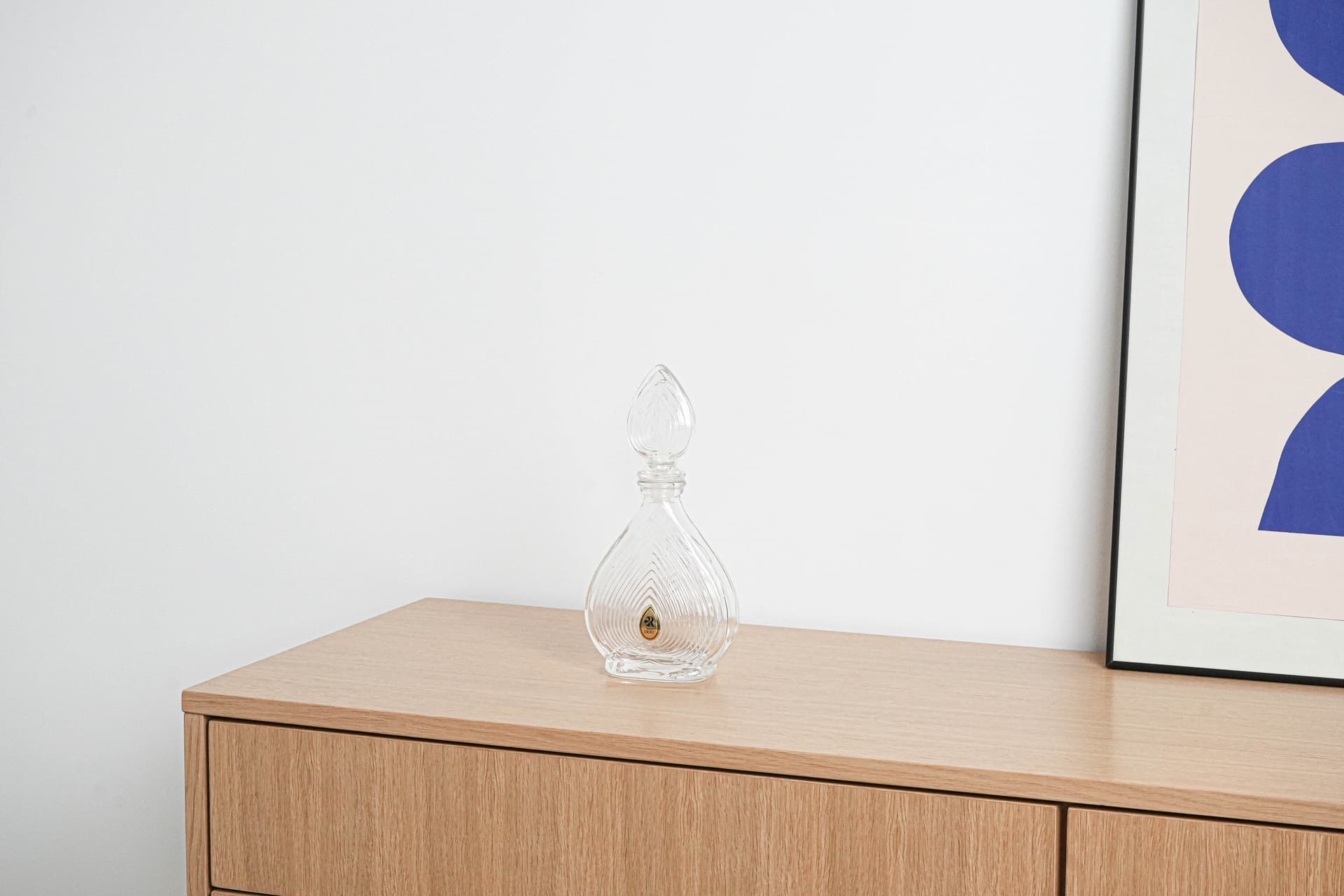 Decanter, transparent crystal, ERRE, Italy, 1970s. - 195574