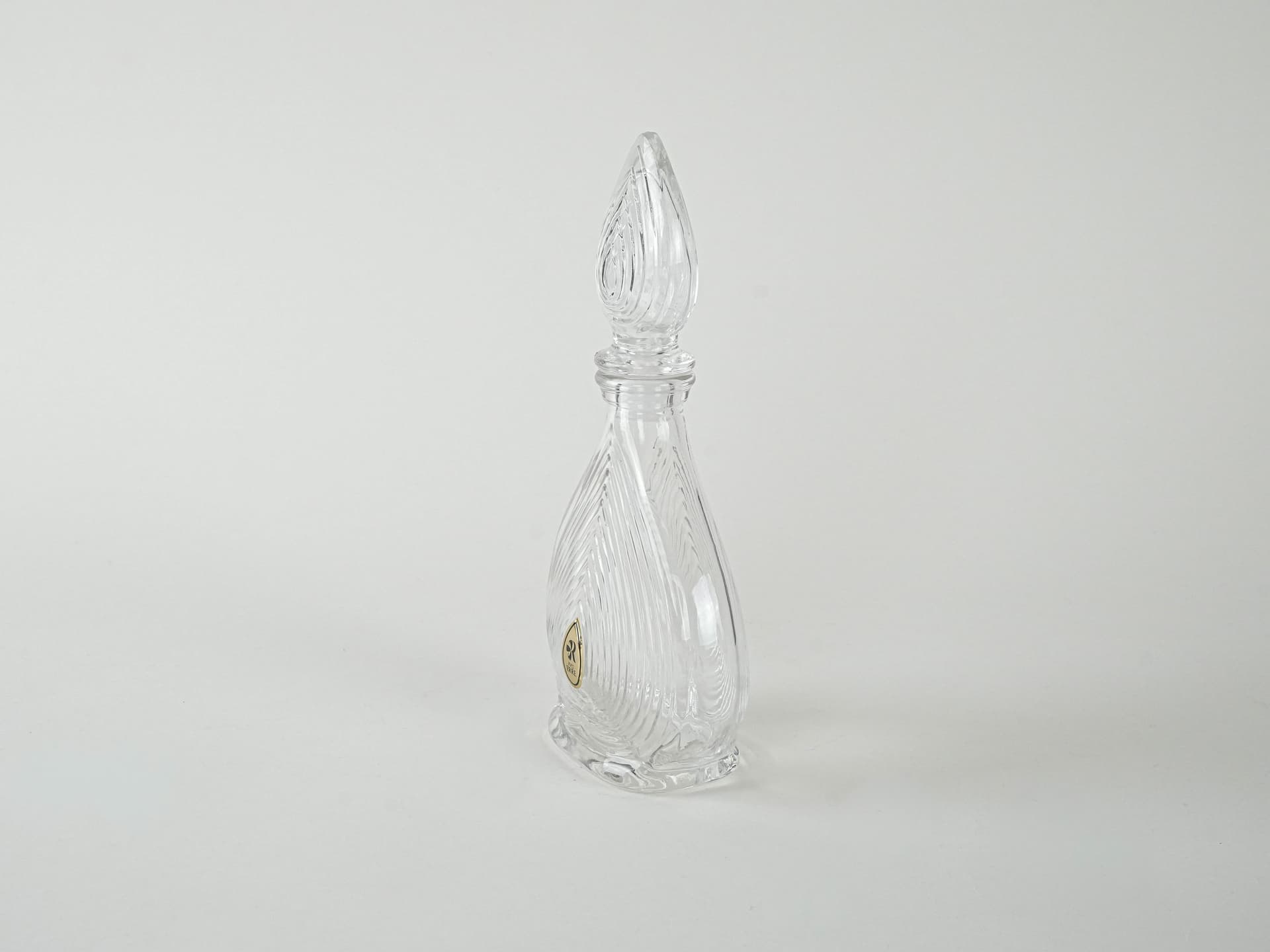 Decanter, transparent crystal, ERRE, Italy, 1970s. - 195577