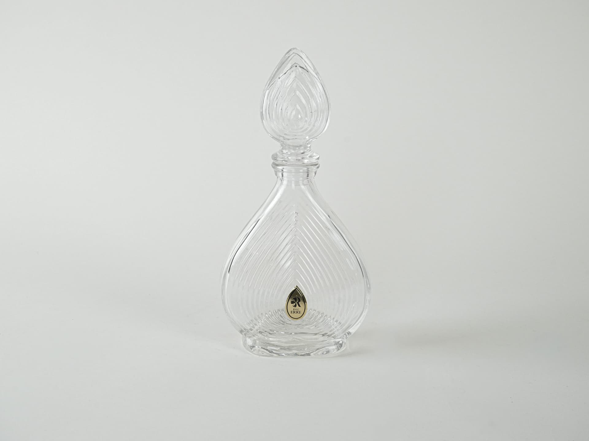 Decanter, transparent crystal, ERRE, Italy, 1970s. - 195576