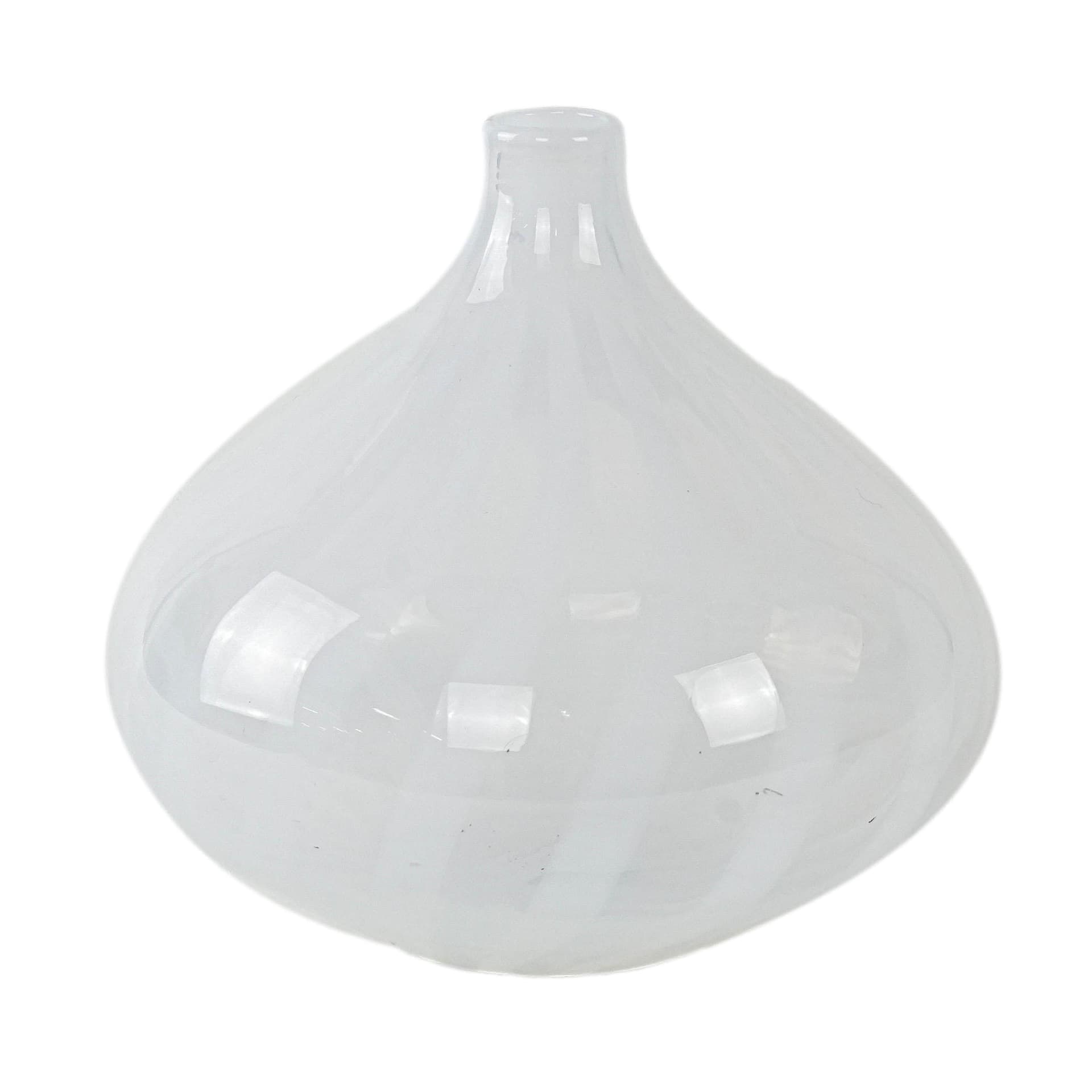 Wazon Murano, ivory white, szkło, Włochy, lata 60.