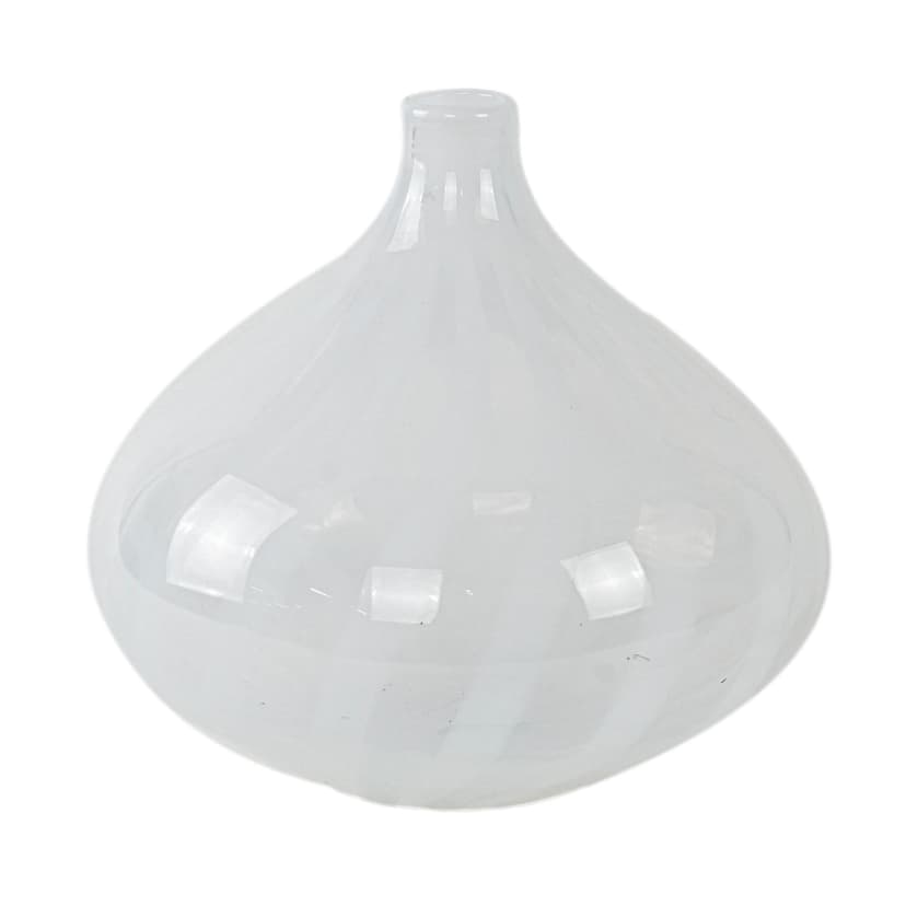 Wazon Murano, ivory white, szkło, Włochy, lata 60.