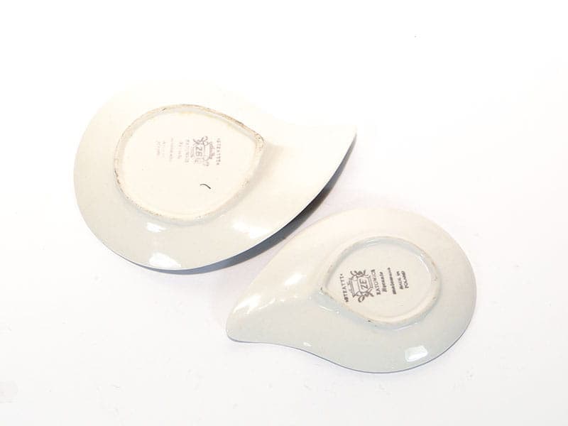 Para pater, czarny, porcelana, proj. A. Chmiel, Steatyt, Polska, lata 60. - 195595