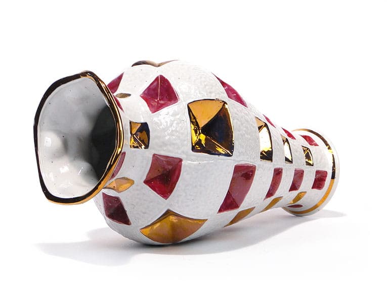 Wazon Pop Art, porcelana biała, Steatyt, Polska, lata 60. - 195626