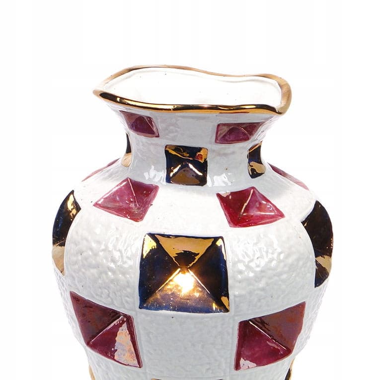 Wazon Pop Art, porcelana biała, Steatyt, Polska, lata 60. - 195630