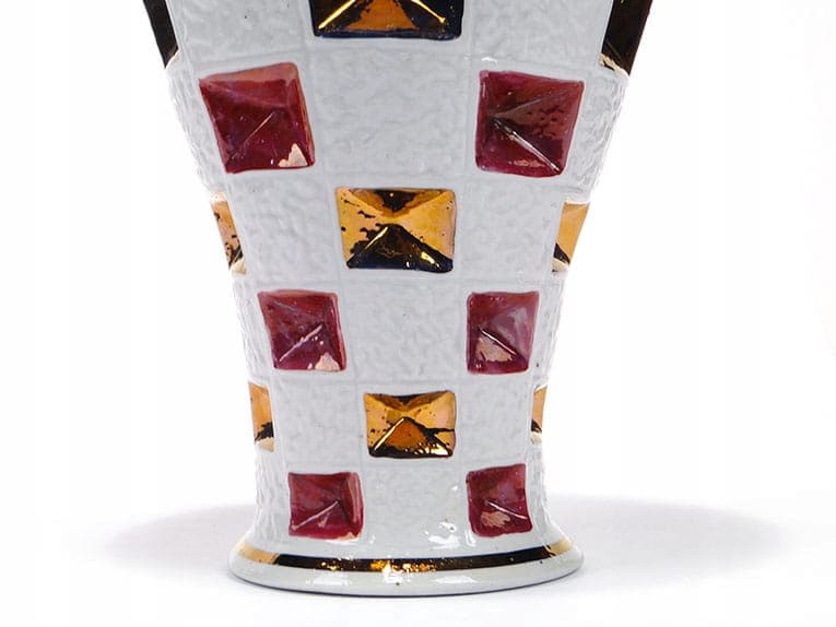 Wazon Pop Art, porcelana biała, Steatyt, Polska, lata 60. - 195629