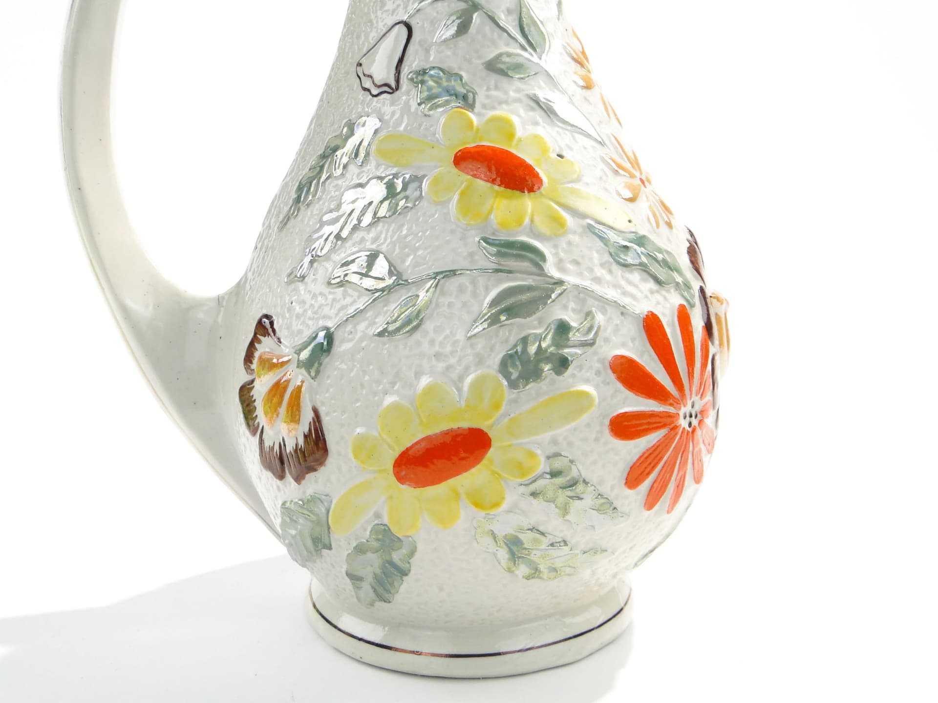 Pitcher Pop Art, ivory white porcelain, Poland, 1960s - 195635