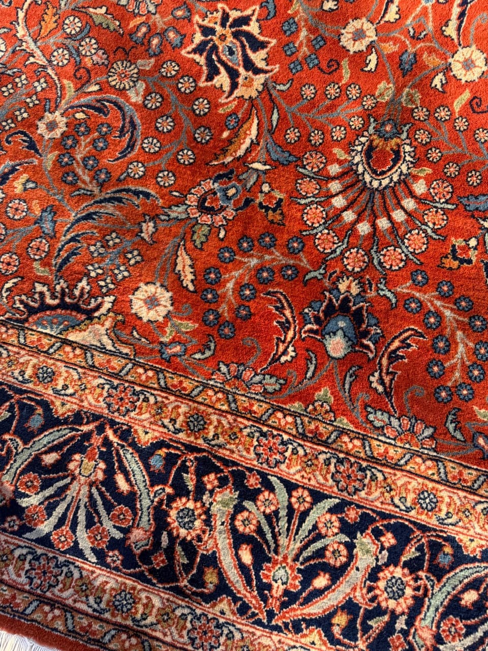 Dywan Indo Ispahan 315x200 cm, czerwony, wełna kaszmirowa, Indie - 195651