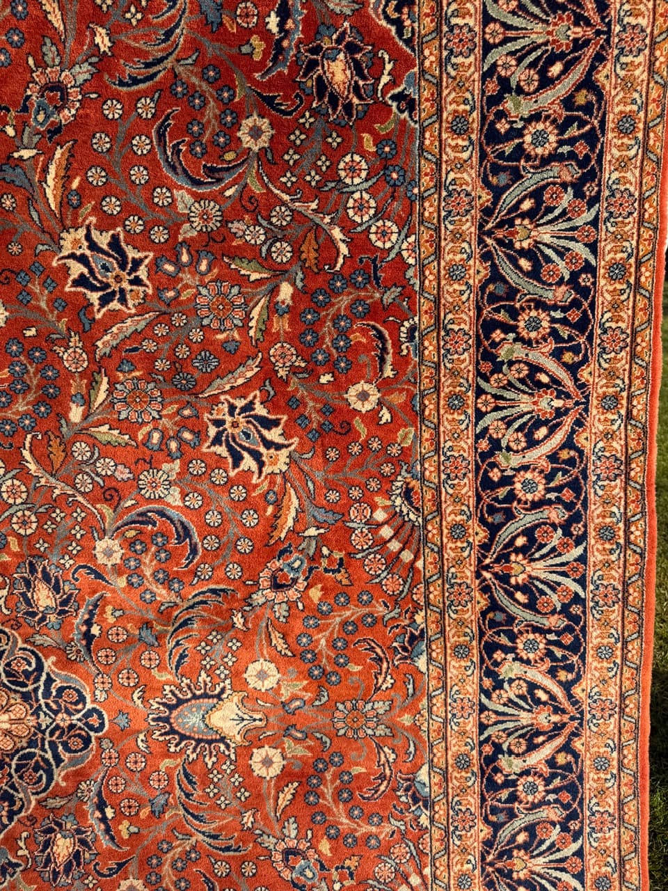 Dywan Indo Ispahan 315x200 cm, czerwony, wełna kaszmirowa, Indie - 195644