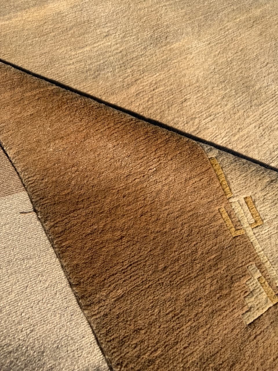 Dywan Art Deco 300x250 cm, beżowy, wełna, Nepal - 195678