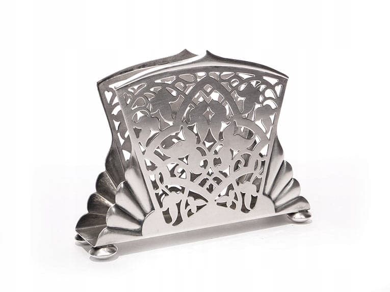 Serwetnik Art Deco, mosiądz platerowany srebrny, Bracia Henneberg, Polska, lata 30. - 195720