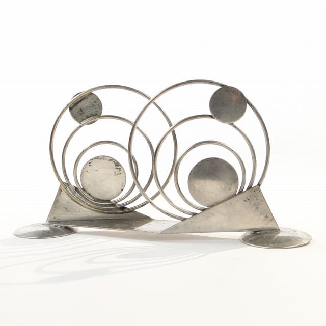 Serwetnik Art Deco, stal srebrny, WMF, Niemcy, lata 30. - WYMIARY