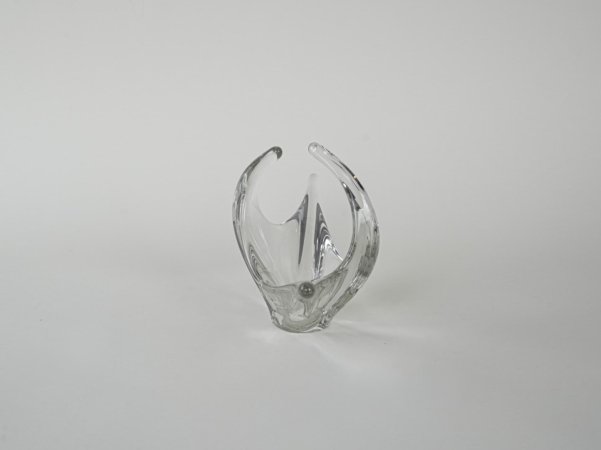 Patera Space Age, szkło transparent, Włochy, lata 60. - 195855