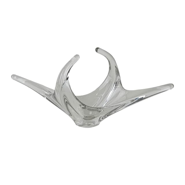 Patera Space Age, szkło transparent, Włochy, lata 60. - WYMIARY