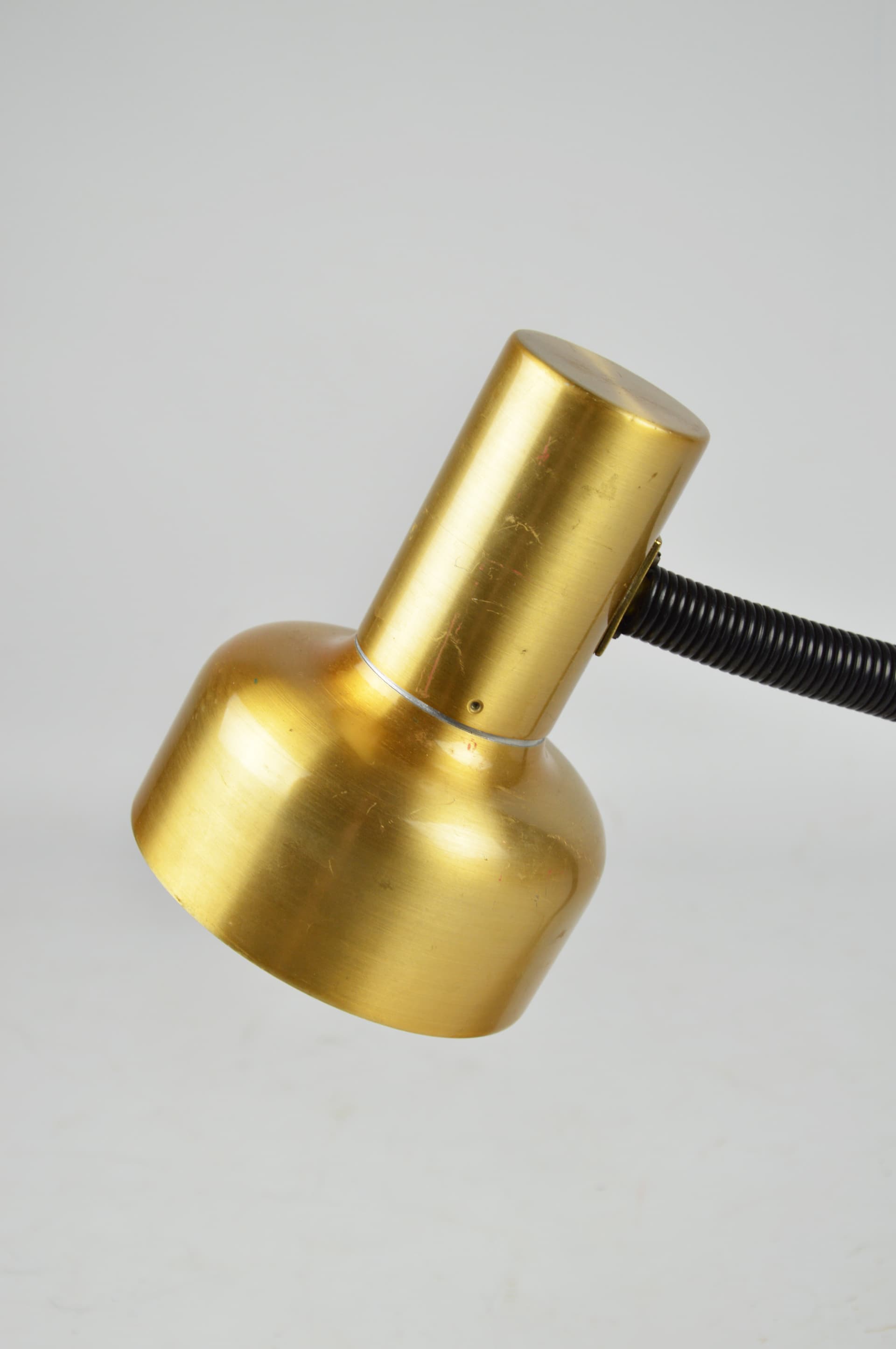 Lampka biurkowa, złoty, metal, lata 70. - 195975