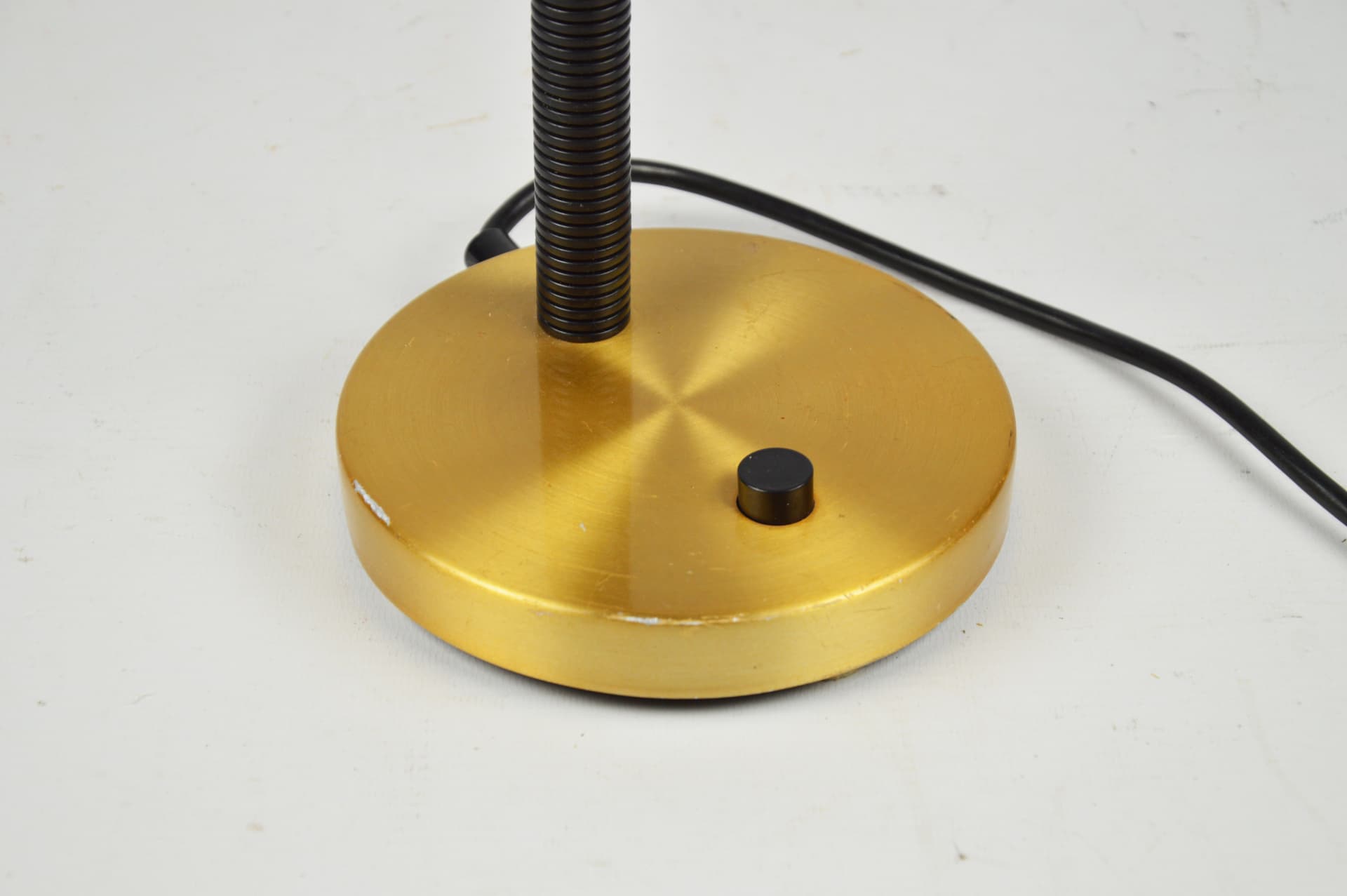 Lampka biurkowa, złoty, metal, lata 70. - 195978