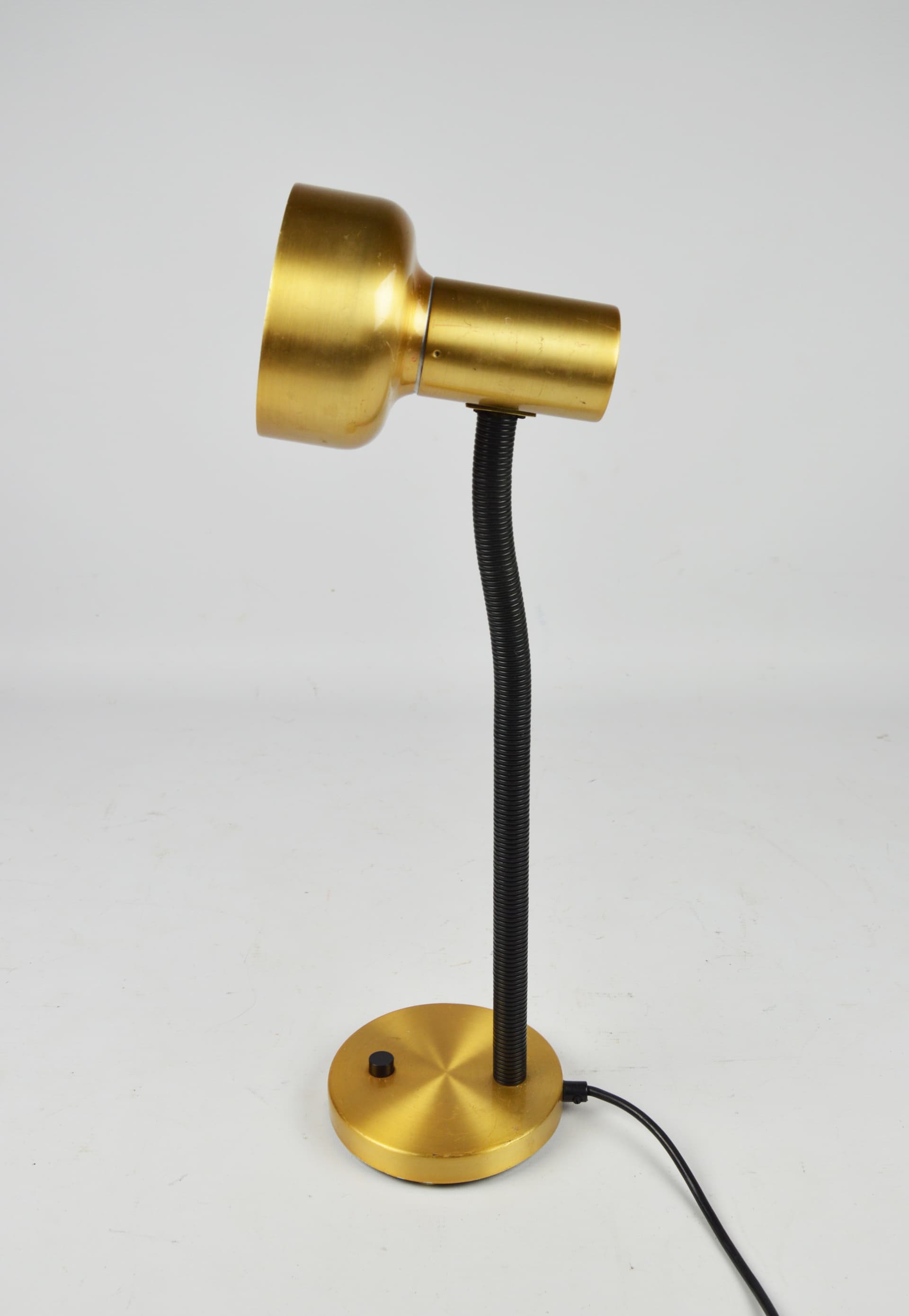 Lampka biurkowa, złoty, metal, lata 70. - 195979