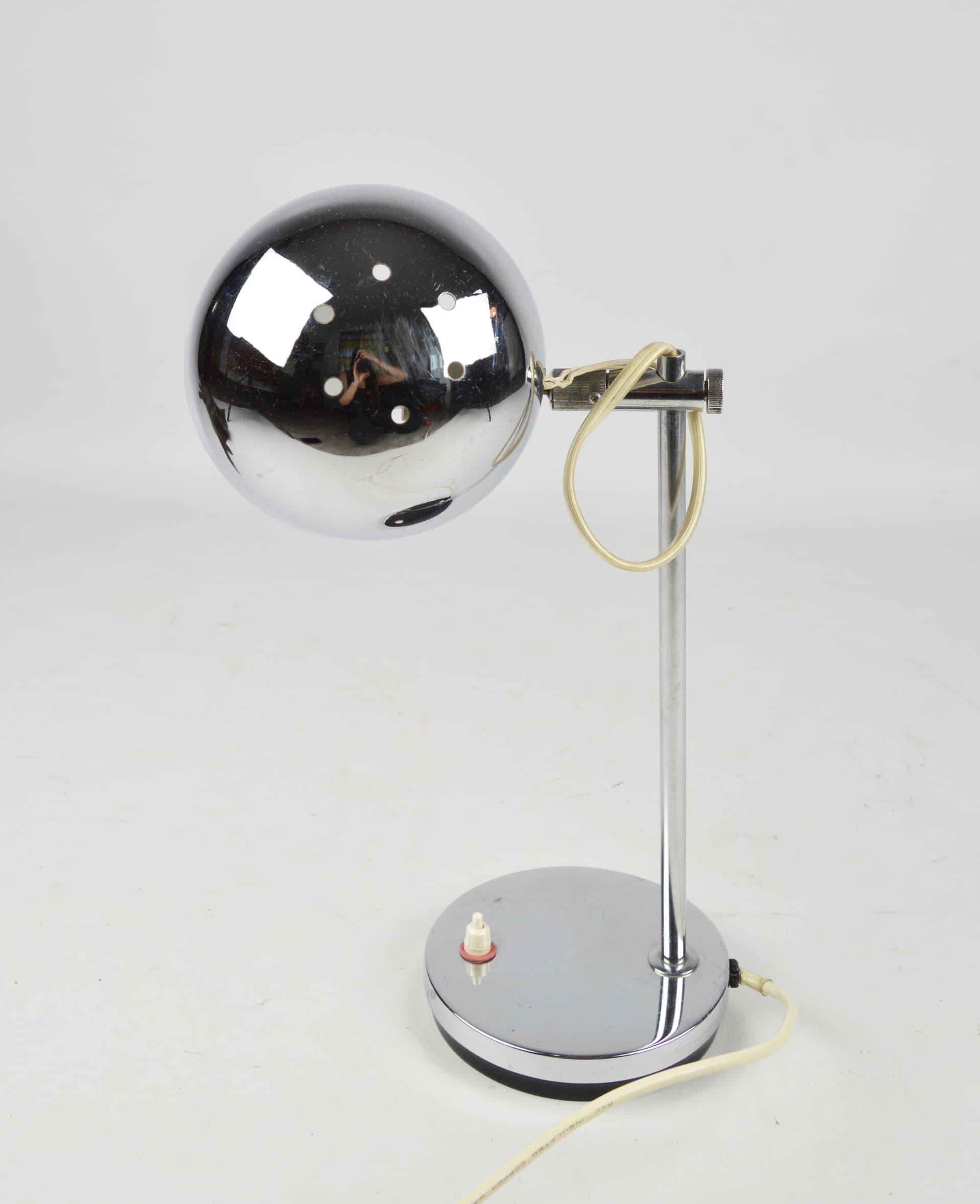 Lampka biurkowa Space Age, chrom srebrny, metal, lata 80. - 196002