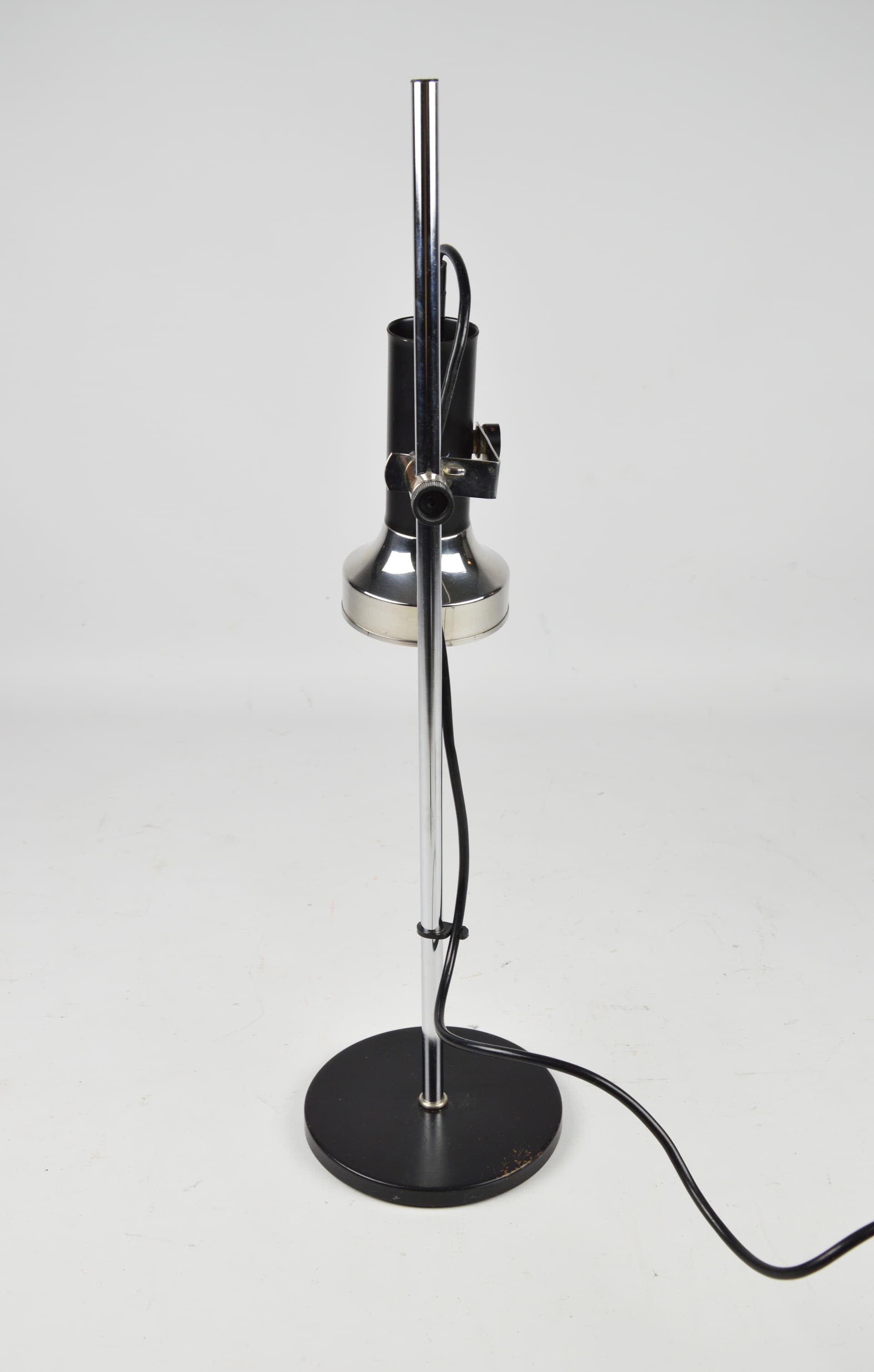 Lampa stołowa, czarny metal, lata 70. - 196028