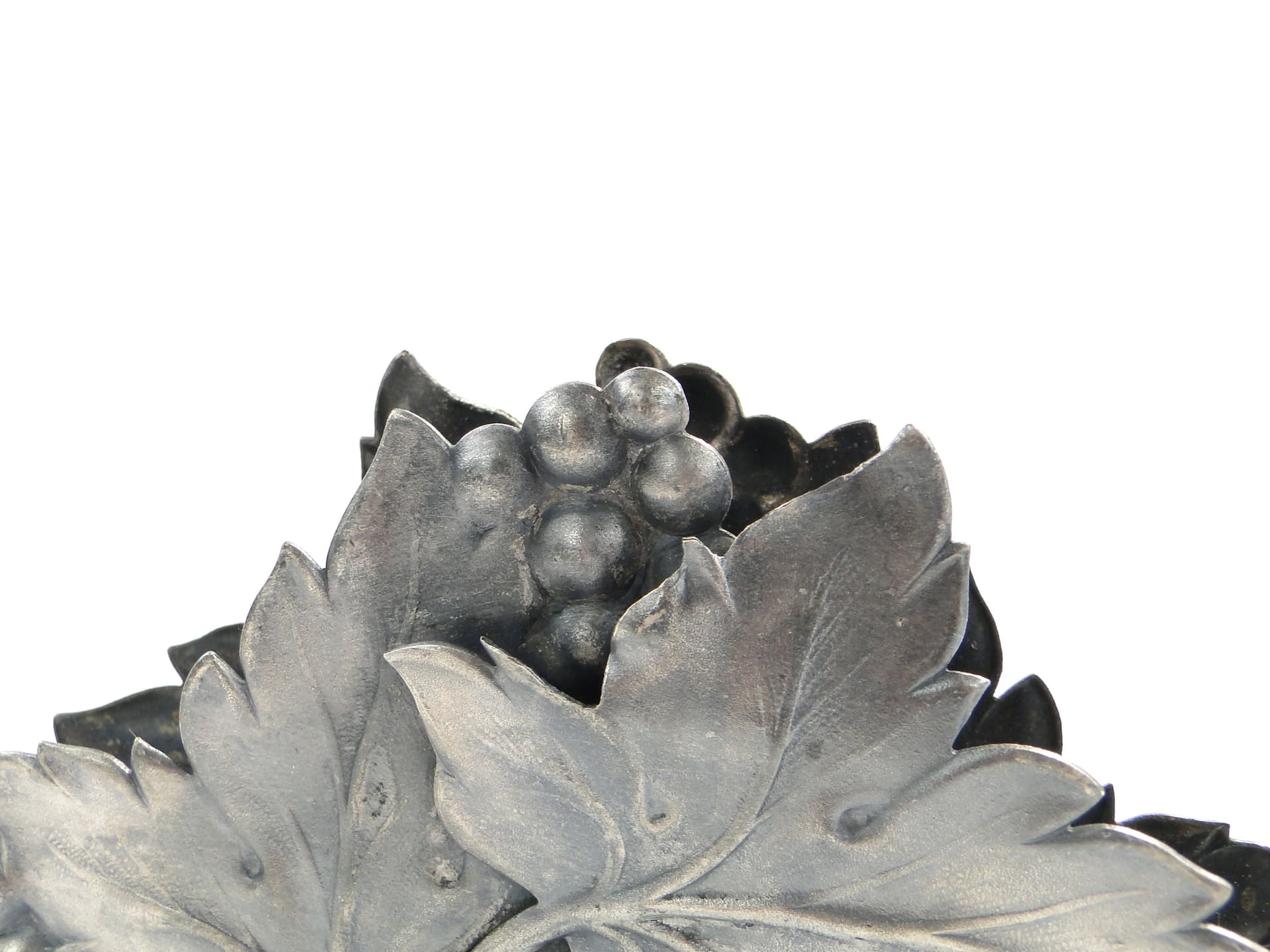 Napkin Holder, grape motif, silver metal, Poland, 1950s. - 196090