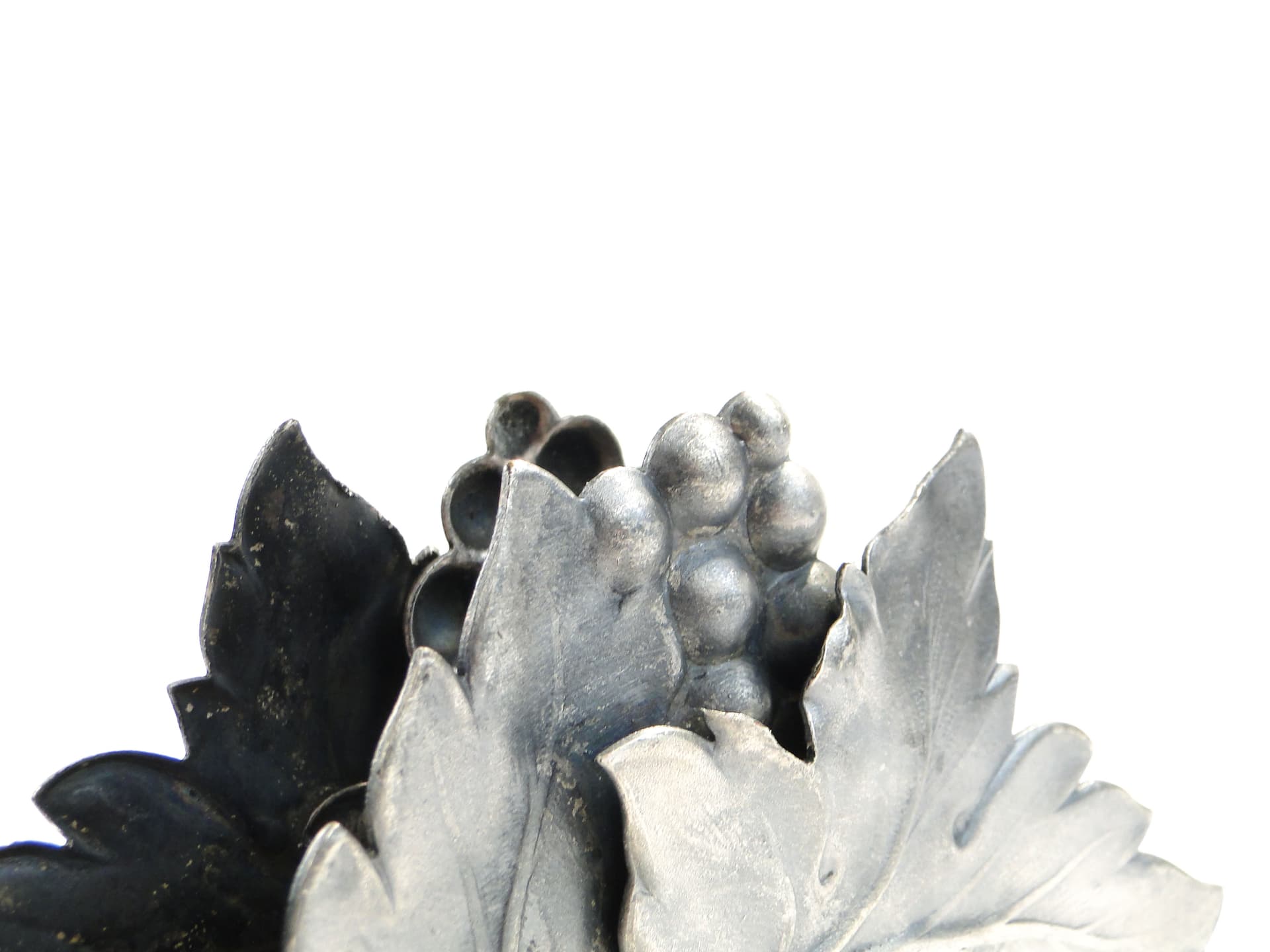 Napkin Holder, grape motif, silver metal, Poland, 1950s. - 196091