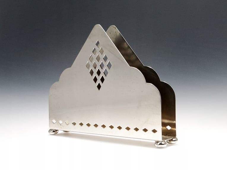 Serwetnik secesyjny, srebrny mosiądz, WMF, Niemcy, początek XX w. - 196101