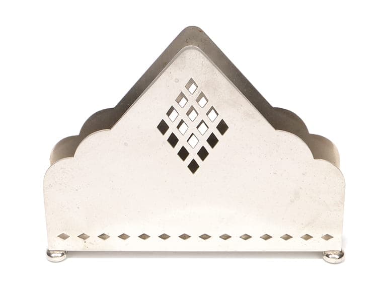 Serwetnik secesyjny, srebrny mosiądz, WMF, Niemcy, początek XX w. - 196096