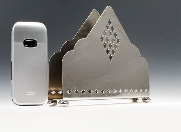 Serwetnik secesyjny, srebrny mosiądz, WMF, Niemcy, początek XX w. - 196093