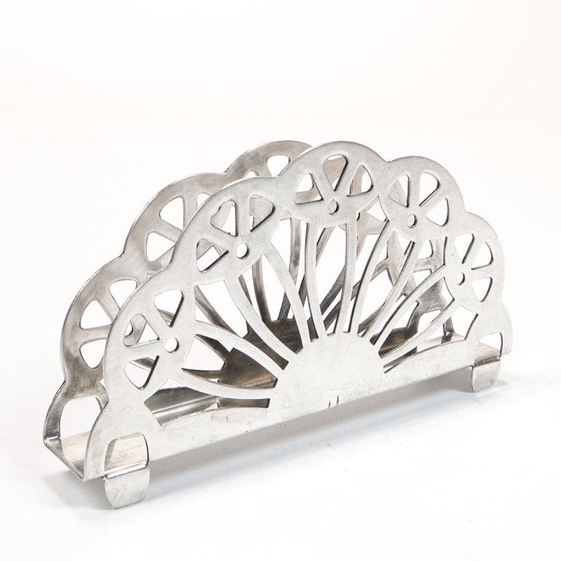 Serwetnik Art Deco, mosiądz srebrny, Hefra, Polska, lata 60. - 196109