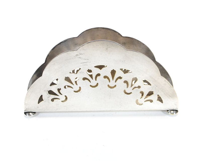 Napkin Holder Art Nouveau, silver brass, Sweden, 1930s
