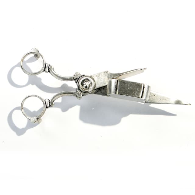 Candle wick trimmers Empire, silver brass, Fraget, Poland, 19th c. - DIMENSION