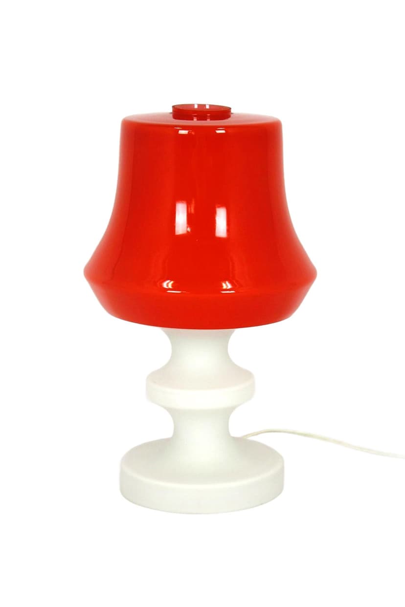 Lampa stołowa, mid-century modern, multikolor, szkło, Osvětlovací Sklo, Czechosłowacja, lata 70.
