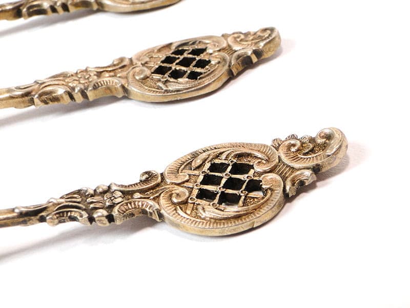 Set of coffee spoons, Rococo, gilded silver, Prussia, Germany, 19th c. - 196167