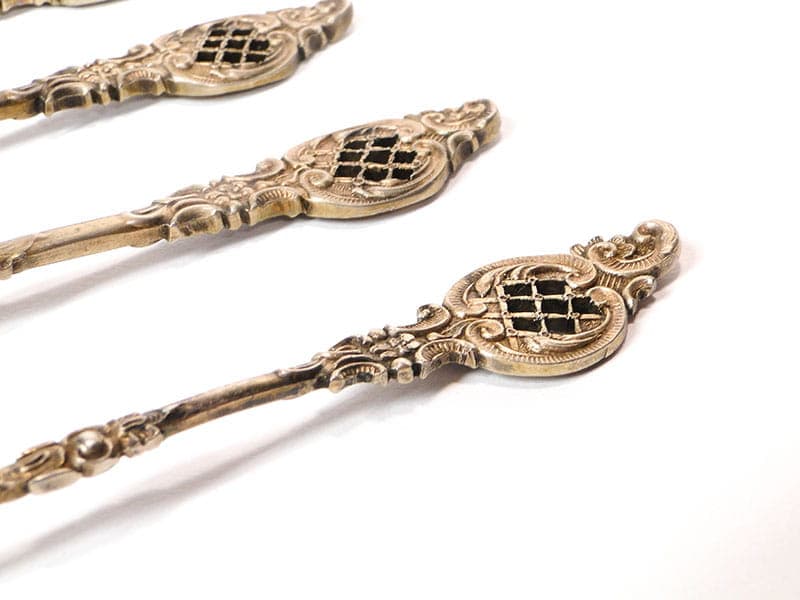Set of coffee spoons, Rococo, gilded silver, Prussia, Germany, 19th c. - 196173