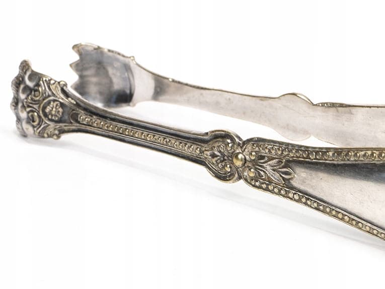 Szczypce do serwowania, Art Nouveau, mosiądz srebrny, Polska, początek XX w. - 196204
