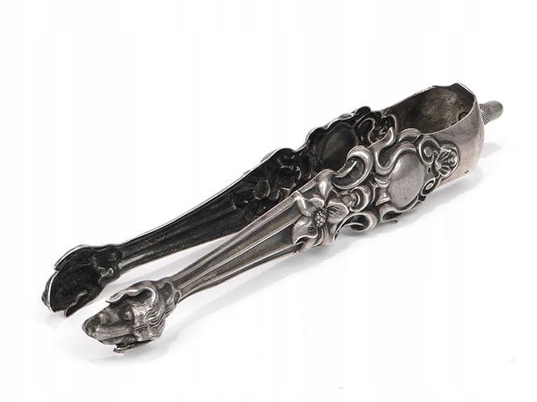 Szczypce do cukru Rococo Revival, srebro, Francja, XIX w. - 196209